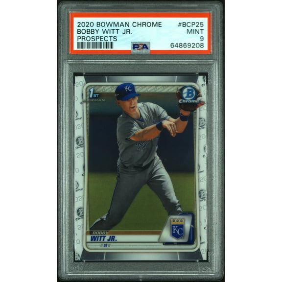 2020 Bowman Chrome Prospects BOBBY WITT JR. #BCP25 PSA 9 1ST BOWMAN