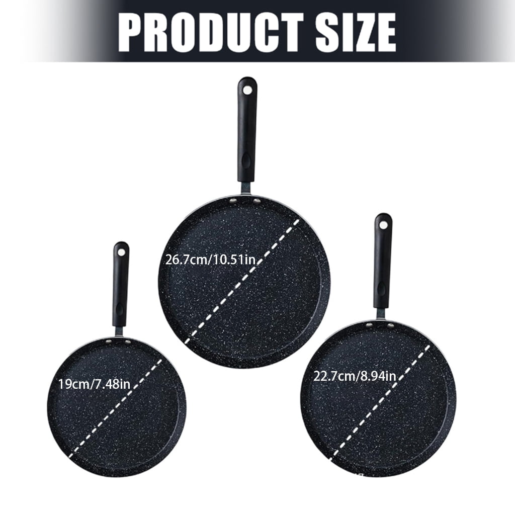 Cooking Aluminum Frying Pan 3 Size Nonstick Skillets Requires Less Oil Nonslip Grip Homes Kitchen Essential