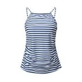 thumbnail image 4 of Jdkau Tankini Tops for Women Underwire Tankini Tops High Neck Bathing Suit Tops Slim Fit Ruched Swim Tops Only UPF50+（Sky Blue,L）, 4 of 7