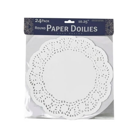 

Kole Imports GE923-24 Round Paper Doilies 24 Piece - Pack of 24