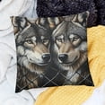 thumbnail image 2 of Patifu Wolf Pillow Cover for Kids Teens Adults,Tribal Ethnic Wildlife Cushion Case,Couple Wolves Wild Safari Animal Throw Pillow Cover,Exotic Dreamcatcher Decorative Pillow Cover 18x18in, 2 of 5