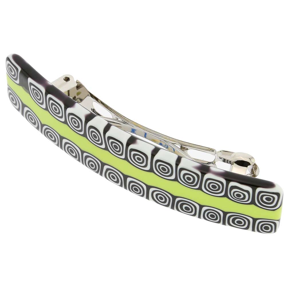 GlassOfVenice Murano Glass Millefiori Hair Clip - Green