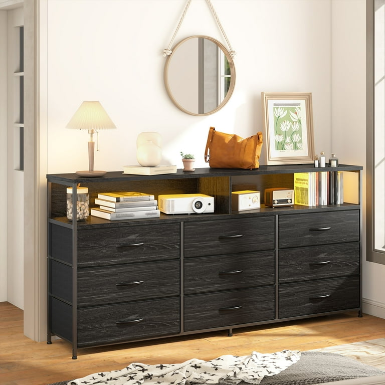 black 9 drawer dresser with mirror Furniture of America Seabliss Black 9 -Drawer 62-in W Standard dresser With Mirror in the Dressers department at Lowes.com