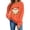 Q126 Orange, variant on Mifsaly Womens Vintage Floral Ghost Graphic Fall Sweatshirt Crewneck Pullover Festival Long Sleeve Casual Tops Orange,L
