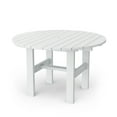 thumbnail image 4 of Wildridge Classic 5-Piece 46" Round Dining Set with Deck Chairs, White - Outdoor Weather Resistant Recycled Plastic Furniture for Patio, 4 of 6