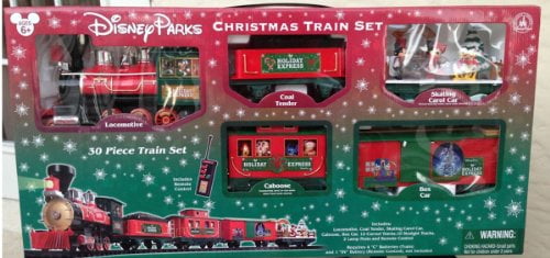 mickey christmas train set