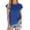 V211 Blue, variant on Womens T Shirts Crew Neck Short Sleeve Solid Color Blouse Summer Breathable Fashion Dailywear Ladies Tees Size L Bronze
