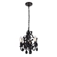 thumbnail image 3 of Transitional Living Room Kitchen Bedroom Karter Collection Pendant D9.5 H12.2 Lt:3 Polished Black Finish, 3 of 9