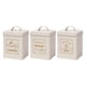 thumbnail image 1 of Juego de 3 botes herméticos para encimera de cocina, decoración rústica, 1,5 l, para utensilios de cocina blanco lechoso, 1 of 9