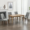 thumbnail image 6 of Gray Mid Century Dining Chairs Set of 4, Modern Kitchen & Dining Room Chairs Set of 4, Fabric Upholstered Kitchen Chairs for Dining Table, Sillas de Comedor, Wood Legs (Grey, 4 Pcs), 6 of 12