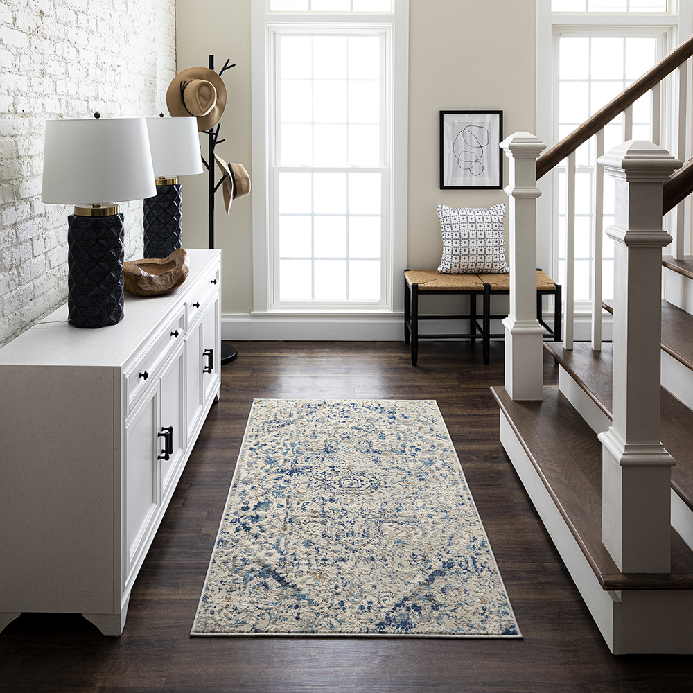 Mohawk Home Icarus Indoor Woven Area Rug, Blue, 3'11" x 6'