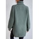 thumbnail image 3 of Suéter de punto con cuello alto, suéter de punto con dobladillo abierto., 3 of 6