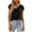 *Black, variant on ClodeEU Womens's Solid Summer Short Sleeve Cowl Neck T-Shirt Black,Womens Plus XXL