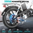 thumbnail image 5 of Elifine 16" x 3.0 One-Piece Fat Tire Foldable Electric Bicycle,Peak 700W Electric Bike for Adults Women,48V 374.4Wh Removable Battery Ebikes, 20MPH Commuter E Bike for Teenager UL 2849, 5 of 10