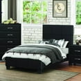 thumbnail image 2 of Homelegance Lorenzi Upholstered Platform Bed in Black Vinyl - (Eastern King), 2 of 2