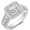 A-Silver, variant on Engagement Rings for Women Princess Cut 2CT Halo Wedding Promise Ring Silver Plated Anniversary Gift for Her Size 7