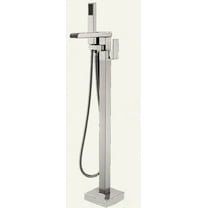 Freestanding Upright Bathtub Faucets, Floor-Mount Tub Fillers, Brushed Nickel