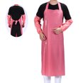 thumbnail image 1 of Waterproof Oil-Proof TPU Bib Apron with Sleeves Oil Resistant Chef Apron Food-Grade Plastic Apron for Seafood Processing Kitchen Food Factory, 1 of 8