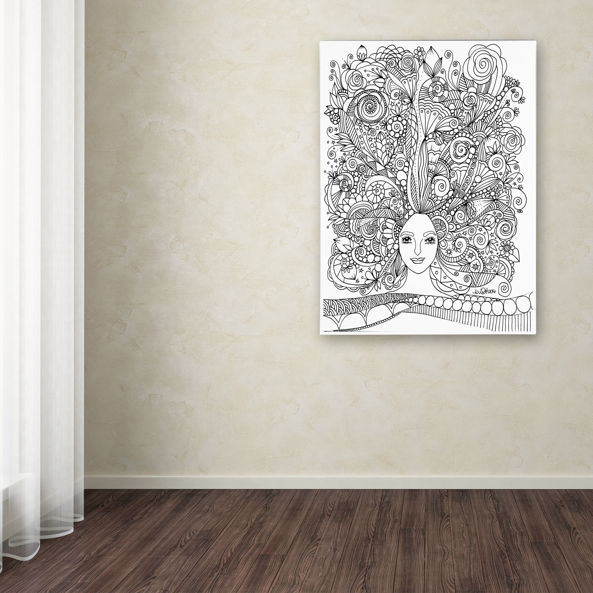 KCDoodleArt 'Flower Girls 18' Canvas Art 18 x 24