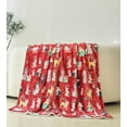 thumbnail image 2 of Elegant Comfort Reversible and Plush Flannel Fleece-Winter Christmas Sherpa Throw- Lightweight Soft and Cozy-Holiday Decorative Throw, Perfect for Lounging, 50 x 60 inches, Cats in Holiday, 2 of 6