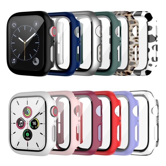 Funda + cristal templado para Apple Watch Series 9/8/7 de 41 mm