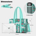 thumbnail image 5 of Teacher Tote Bag,Great Pyrenees Dog and Pioneer Flower Teacher Utility Tote Bag,Large Work Tote Bags for Women with Multiple Pockets,Top Zipper Closure,13.8x10.6x6.7 Inch, 5 of 5