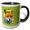 Black/White, variant on 3drose, for Fox Sake Another Year Older with Beautiful Artistic Fox, 11oz Two-tone Black Mug