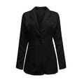 thumbnail image 3 of Gibobby Blazer de mujer casual chamarra para mujer con frente abierto para trabajo negocios casual para mujer(Negro,M), 3 of 5