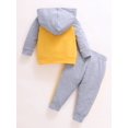 thumbnail image 4 of 3 Months Baby Boys Clothes 6 Months Boys 2PCS Fall Winter Outfits Pocket Infant Boys Long Sleeve Hooded Top Pants Set Gray, 4 of 8