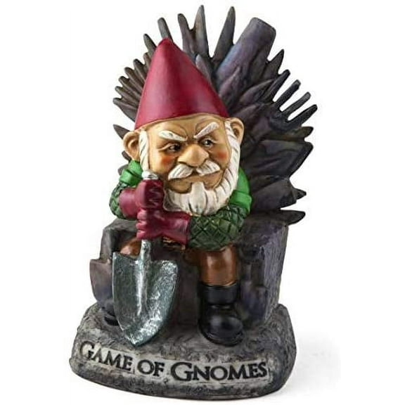 Big Mouth Inc Game of Gnomes Garden Gnome   Comical Garden Gnome, Hand-Painted Weatherproof Ceramic Lawn Gnome, Makes a Great Gift, 9.5  Tall The Game of Gnomes