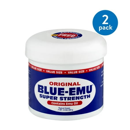 Cream Sampler - (2 Pack) Blue-Emu Super Strength Topical Cream, 12 oz