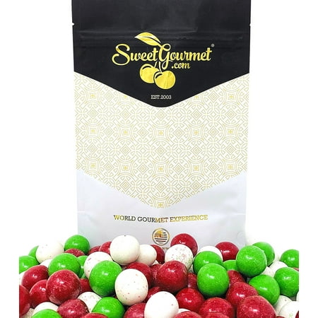 Malt Shop Christmas Target SweetGourmet Christmas Milk Chocolate Malt Balls | Red, White, Green | 1 Pound ()