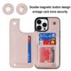 thumbnail image 3 of Funda tipo billetera para iPhone 15 Pro Max con tarjetero, funda a prueba de golpes con doble cierre magnético de piel sintética con bloqueo RFID (blanca), 3 of 5