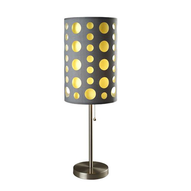 33 in. Modern Retro Grey-yellow Table Lamp