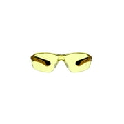 3M Safety Glasses, Flat Temple, Flexible, Yellow Lens, Protective Eyewear, 1 Pair