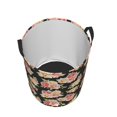 thumbnail image 5 of Uemuo Rose Flowers Pattern Circular Laundry Hamper Basket with handles,Collapsible laundry basket,Large capacity laundry hamper,Laundry Organizer-Medium, 5 of 8
