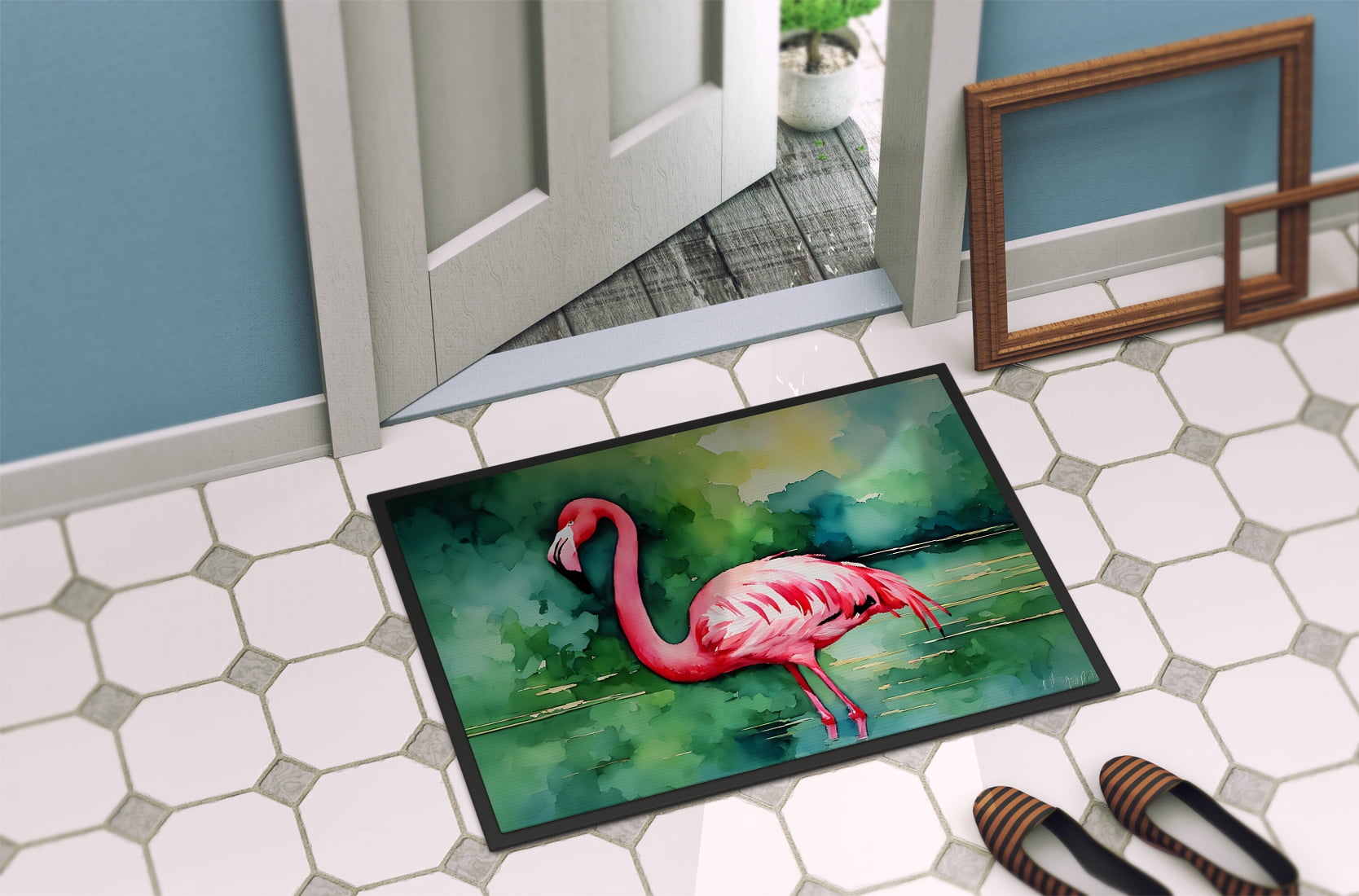 Carolines Treasures DAC2858MAT 18 x 27 in. Unisex Flamingo Doormat