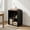 Black, variant on Demi Bonn 2-Cube Bookcase - 5-Position Adjustable Shelf, Easy Maintenance, Protective Foot Pads, Natural