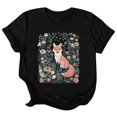 thumbnail image 4 of CAIXIA Women T Shirts Women's Graphic Print Short Sleeve Crew Neck T-Shirt Casual Soft Everyday Basic Tee Top,Black, 4 of 4