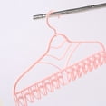 thumbnail image 3 of Pink Multifunctional Clothes Drying Rack: Wrinkle-Free Hanger with V-Shaped Clip Hook for Bra and Socks, 3 of 5