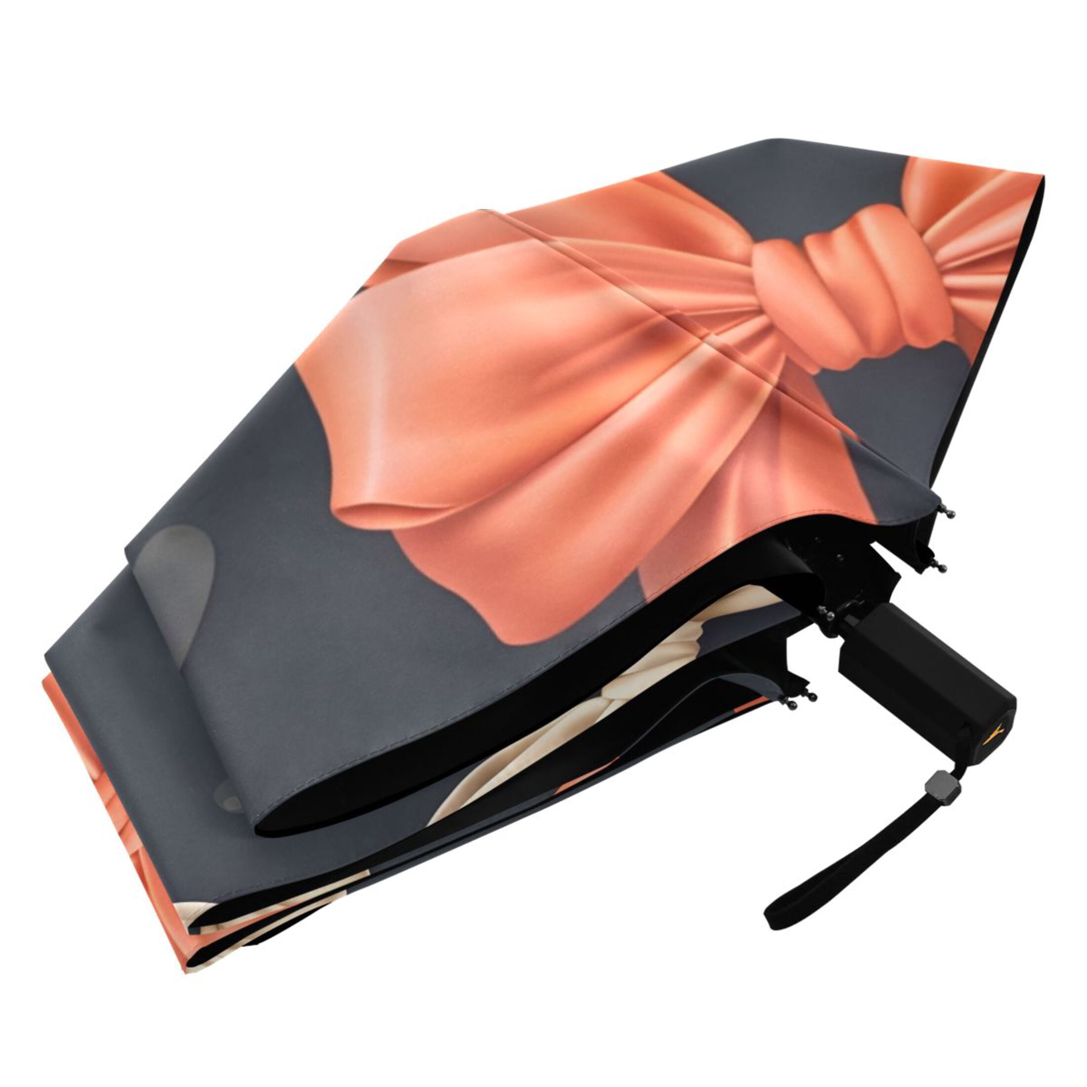 ALAZA Beautiful Bows UPF 50+ Compact Folding Umbrella for Rain Travel Umbrella Packable