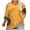 Yellow Tops for Women_v, variant on CYMMPU Women's Basic Tees Tunic Tops Floral Printed Flowy Blouse 3/4 Length Sleeve Shirts Summer Fall Crewneck Casual Business Work Blouses 2025 Clothes Yellow XXXL