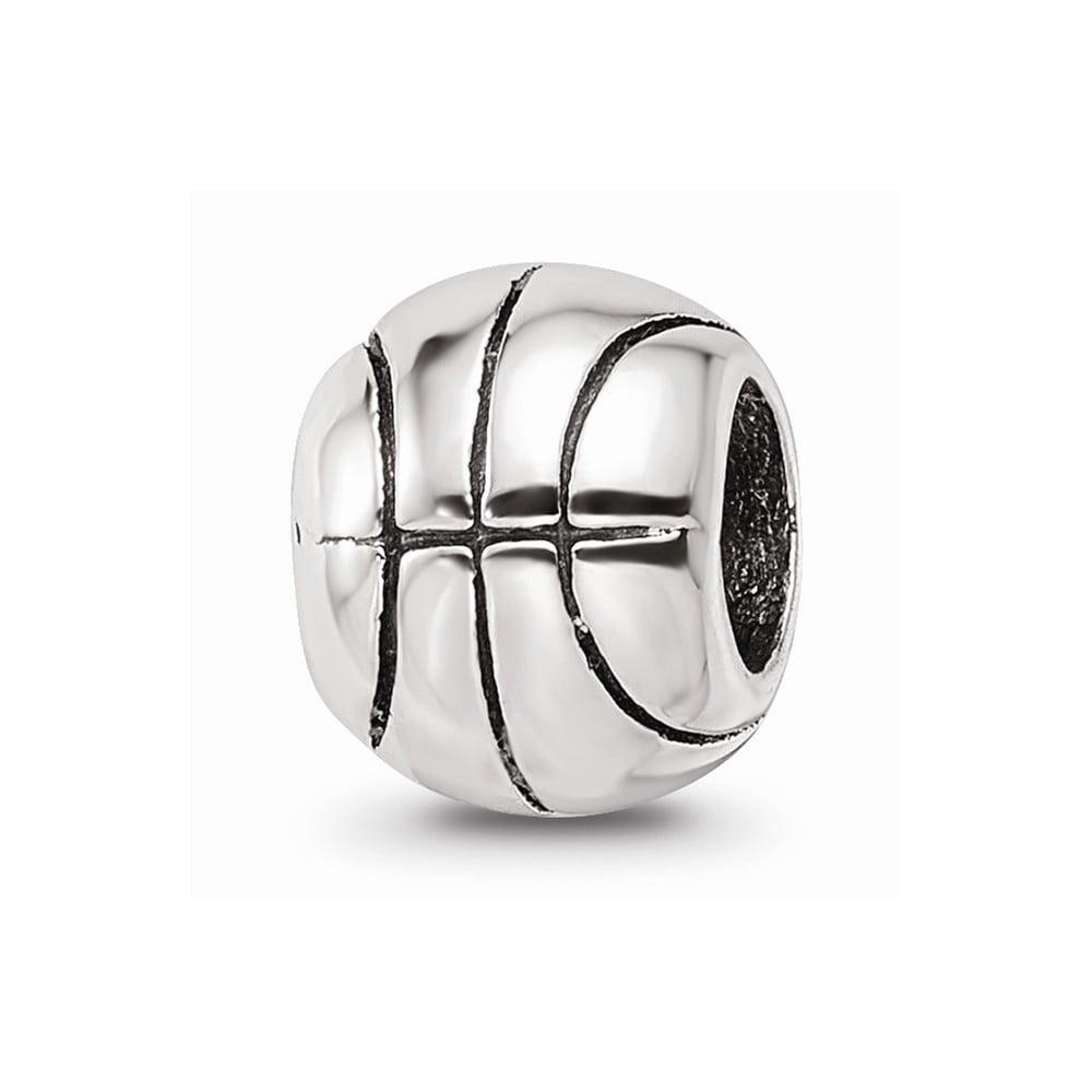Sterling Silver Reflections Basketball Bead