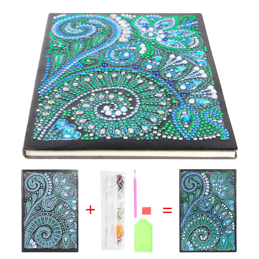 Mandala Special Shaped Diamond Painting 60 Pages A5 Notebook DIY Notepad Craft Gifts for Kids Students And Adult oreforde DIY Diamond Painting Book 
