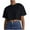 Black, variant on Tawop Women's Shirts Womens T Shirts Round Neck Short Sleeve Solid Summer Sports Crop Athletic Navel Black L(Us:8)