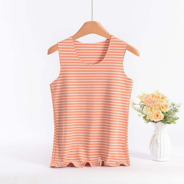 Ropa interior térmica Tops de moda para mujer de invierno sin mangas de cuello redondo cómodas camisetas sin mangas lisas regulares blusa de poliéster para mujer