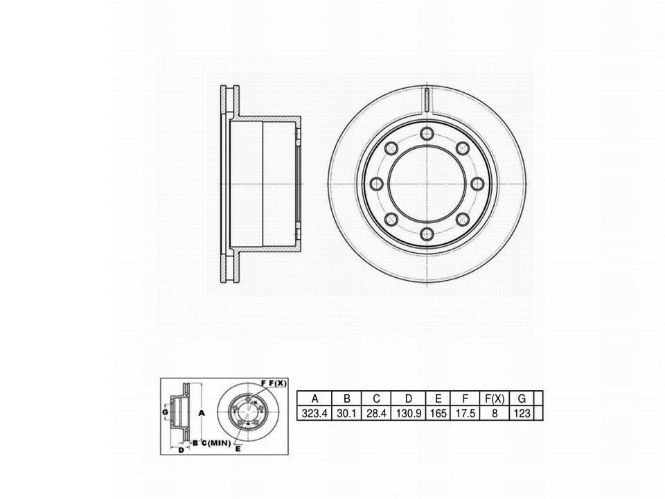 Winstop Brake Rotor, Rear WS244431, Dodge Ram 2500 2002-2001