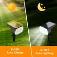 thumbnail image 4 of Phopollo Solar Lights Outdoor Waterproof IP65, 64 LED 3 Lighting Modes Solar Powered Garden Yard Spot Solar Lights for Outside Landscape- 4Pack (Cold White), 4 of 7