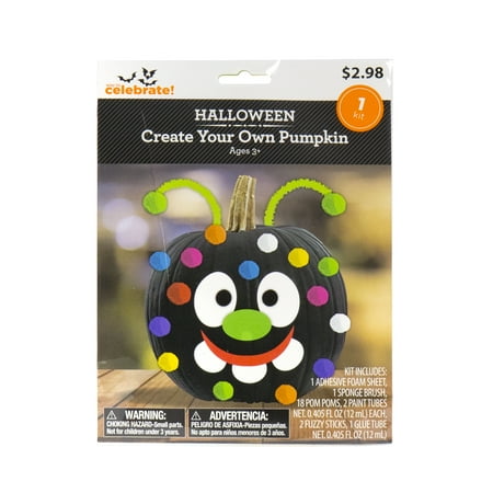 Way To Celebrate Halloween Polka Dot Create Your Own Pumpkin Kit