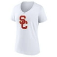 thumbnail image 2 of Women's White USC Trojans Team Logo V-Neck T-Shirt, 2 of 3